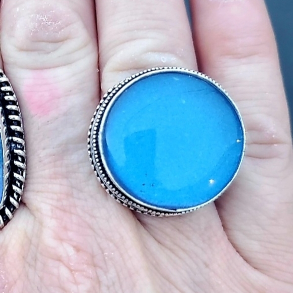 New Dichroic Glass 925 Silver Ring. - Picture 7 of 9